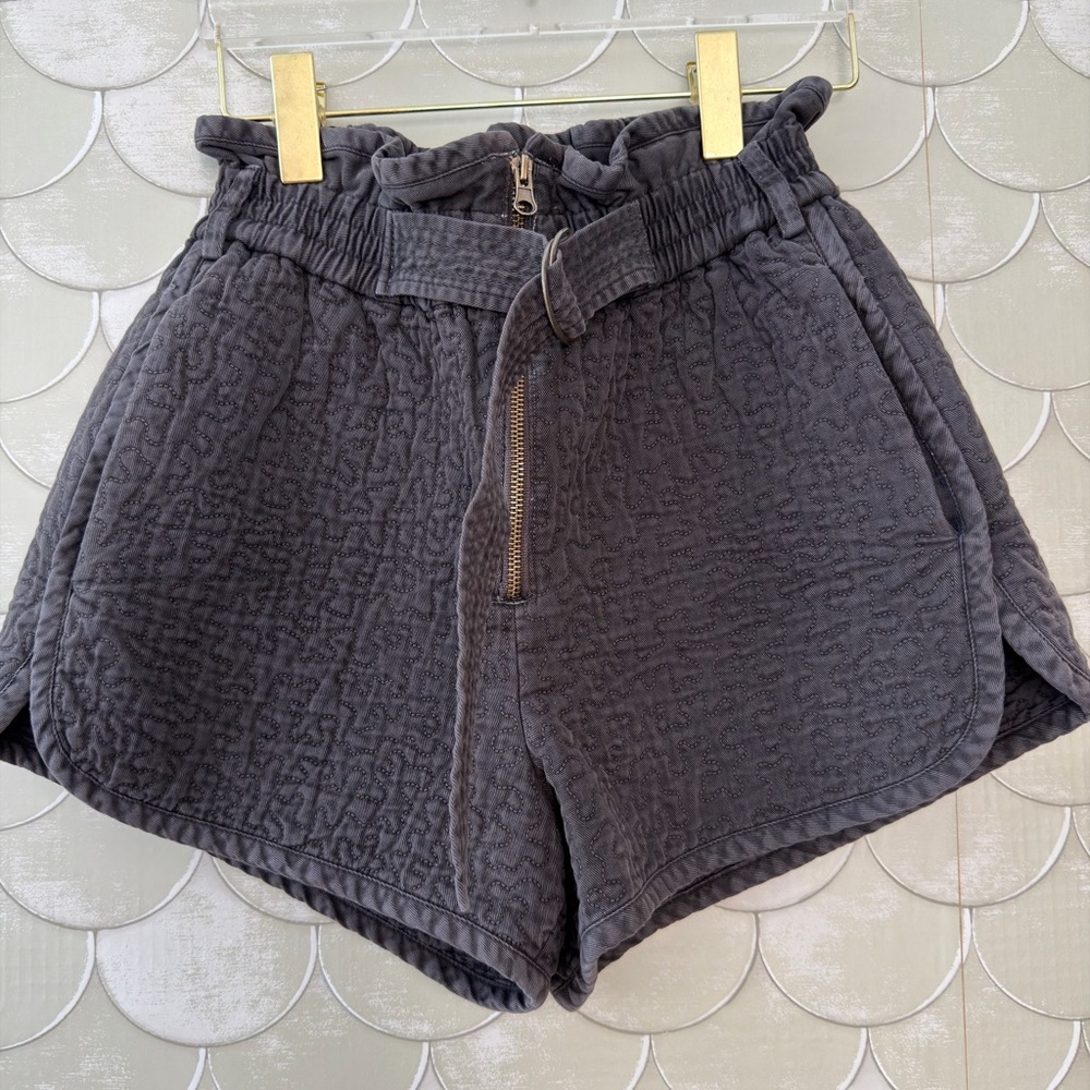 SEA New York Gray Quilted Women Shorts